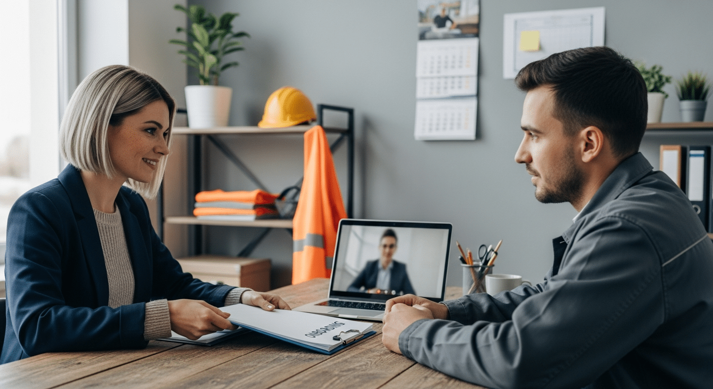 employer branding: HR-menedzser onboarding mappát ad ideiglenes munkavállalónak